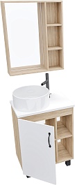 Grossman Мебель для ванной Флай 60 GR-3013 дуб сонома/белая – фотография-2